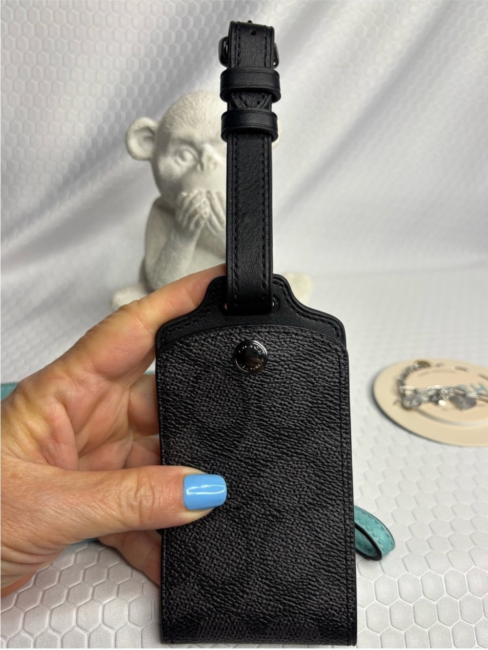 Coach Black Leather Luggage Strap